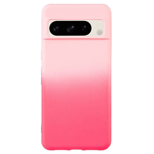 For Google Pixel 8 Pro Case TPU Shockproof Phone Cover Aesthetic Gradient Color - Pink+Rose