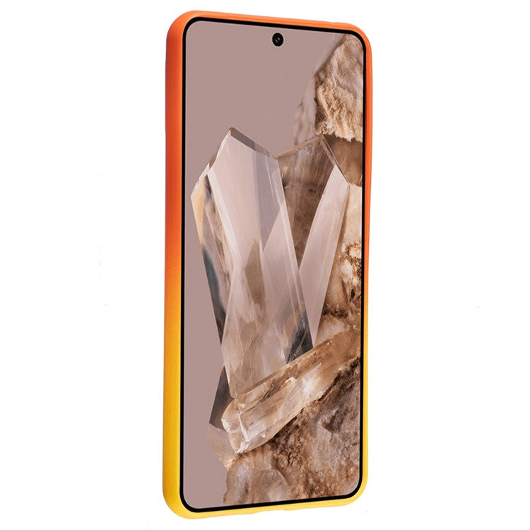 For Google Pixel 8 Pro Case TPU Shockproof Phone Cover Aesthetic Gradient Color - Orange+Yellow