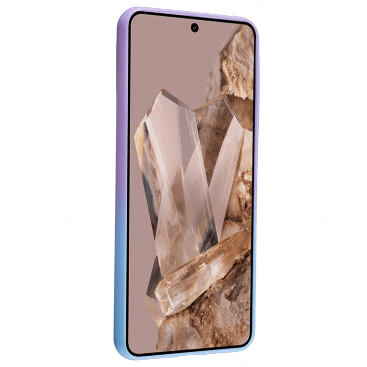 For Google Pixel 8 Pro Case TPU Shockproof Phone Cover Aesthetic Gradient Color - Purple+Blue