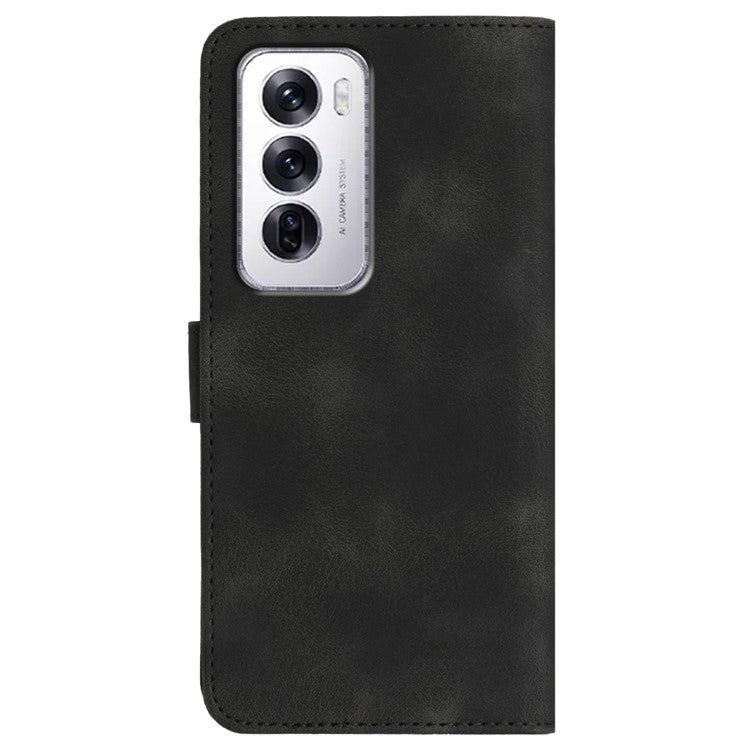 YX0030 For Oppo Reno12 5G (Global) / Reno12 Pro 5G (Global) Case Wallet Phone Leather Cover - Black