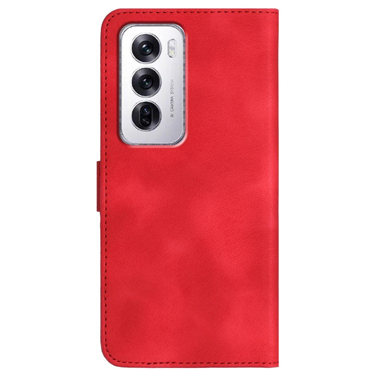 YX0030 For Oppo Reno12 5G (Global) / Reno12 Pro 5G (Global) Case Wallet Phone Leather Cover - Red
