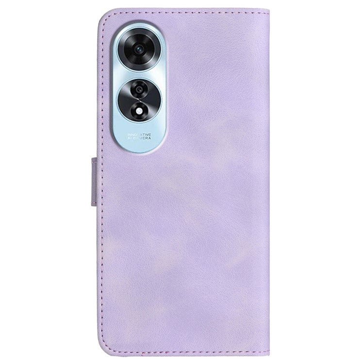 YX0030 For Oppo A60 4G Case Leather Phone Cover Stand Function - Light Purple