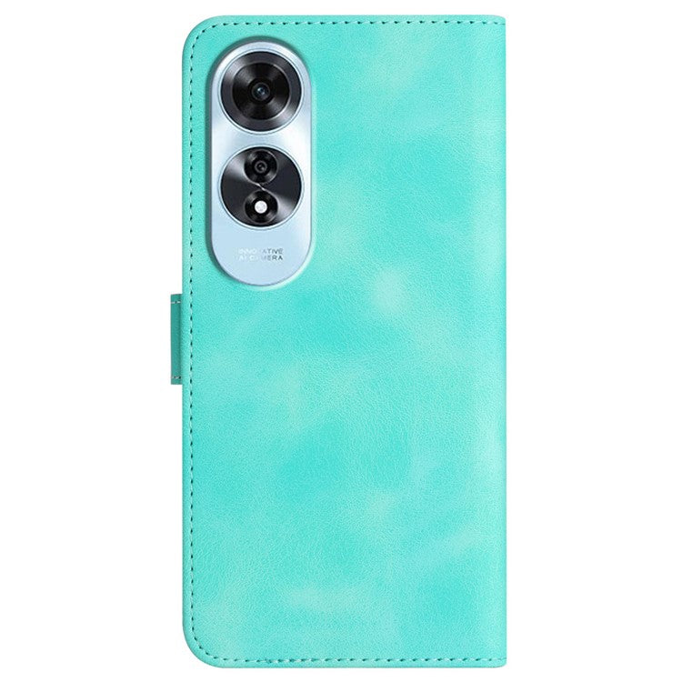 YX0030 For Oppo A60 4G Case Leather Phone Cover Stand Function - Baby Blue