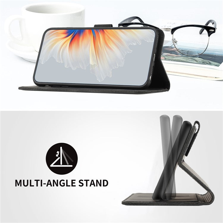 YX0030 For Oppo A60 4G Case Leather Phone Cover Stand Function - Black