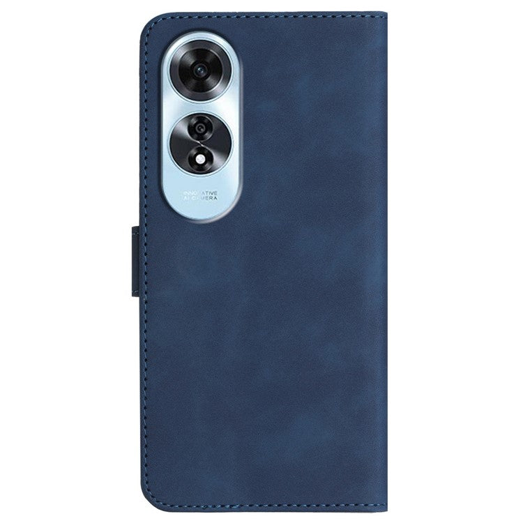 YX0030 For Oppo A60 4G Case Leather Phone Cover Stand Function - Sapphire