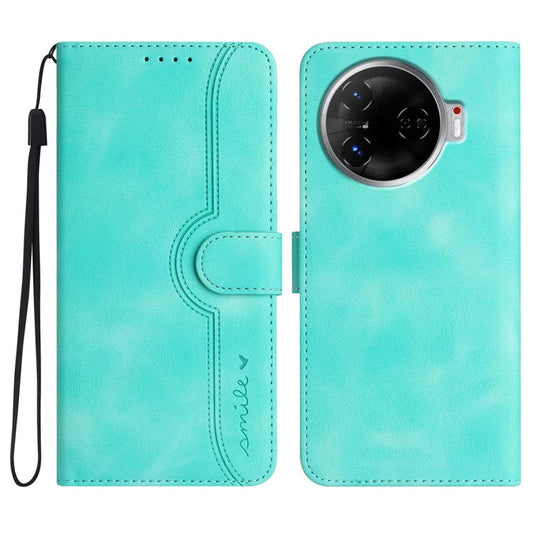 YX0030 For TECNO Camon 30 4G / 5G Case Leather Phone Cover Wallet Stand Design - Baby Blue