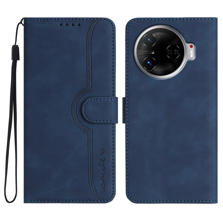 YX0030 For TECNO Camon 30 4G / 5G Case Leather Phone Cover Wallet Stand Design - Sapphire