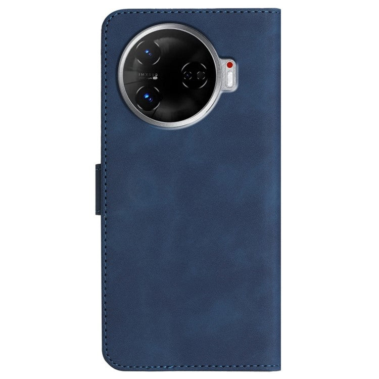 YX0030 For TECNO Camon 30 4G / 5G Case Leather Phone Cover Wallet Stand Design - Sapphire