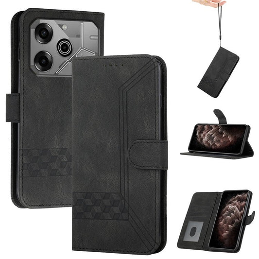 YX0010 Series for TECNO Pova 6 5G / Pova 6 Pro 5G Case PU Leather Skin Feeling Phone Cover - Black