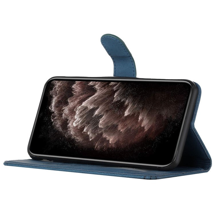 YX0010 Series for Oppo Reno12 5G (Global) / Reno12 Pro 5G (Global) Leather Phone Case Skin Touch Feel - Sapphire
