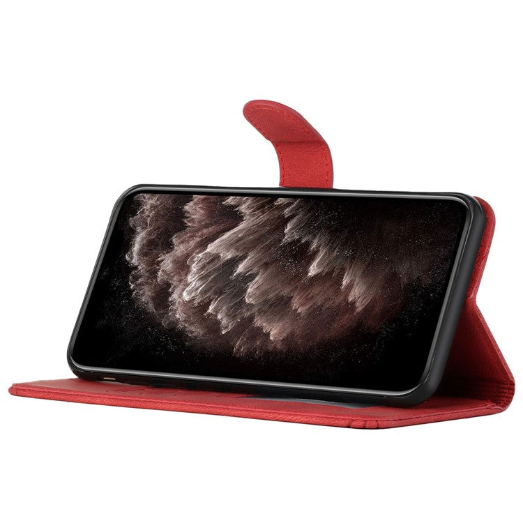 YX0010 Series for Oppo Reno12 5G (Global) / Reno12 Pro 5G (Global) Leather Phone Case Skin Touch Feel - Red