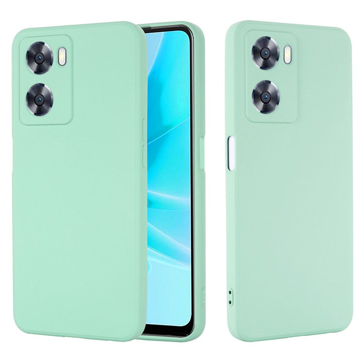 For OnePlus Nord N20 SE 4G Case Anti-Scratch Liquid Silicone Phone Cover with Hand Strap - Green
