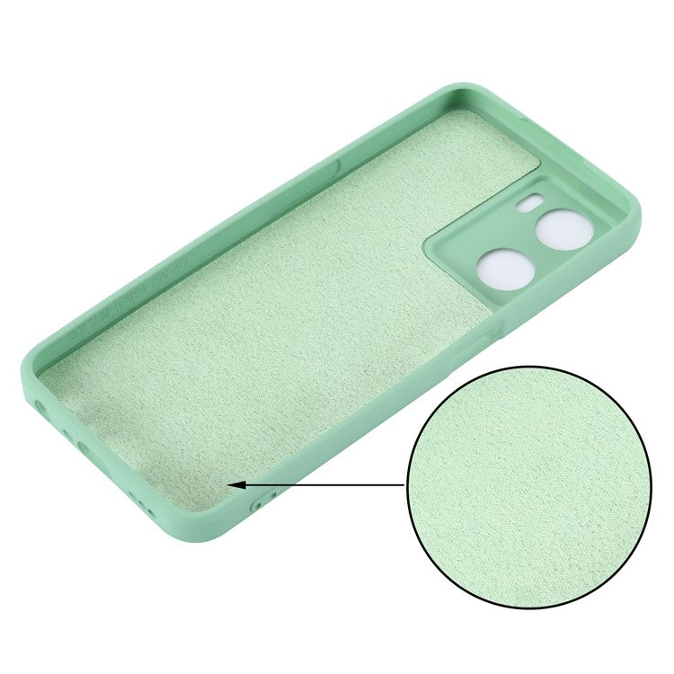 For OnePlus Nord N20 SE 4G Case Anti-Scratch Liquid Silicone Phone Cover with Hand Strap - Green