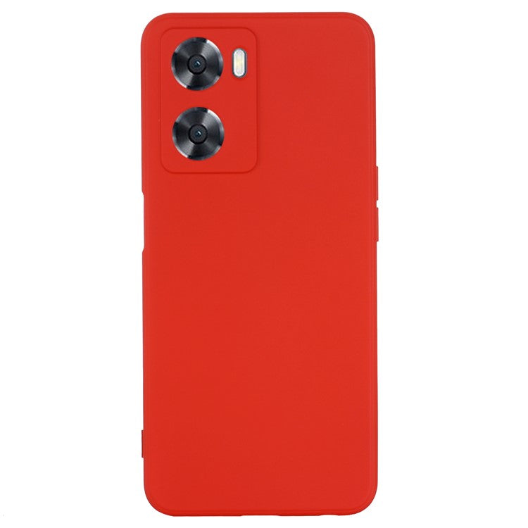 For OnePlus Nord N20 SE 4G Case Anti-Scratch Liquid Silicone Phone Cover with Hand Strap - Red