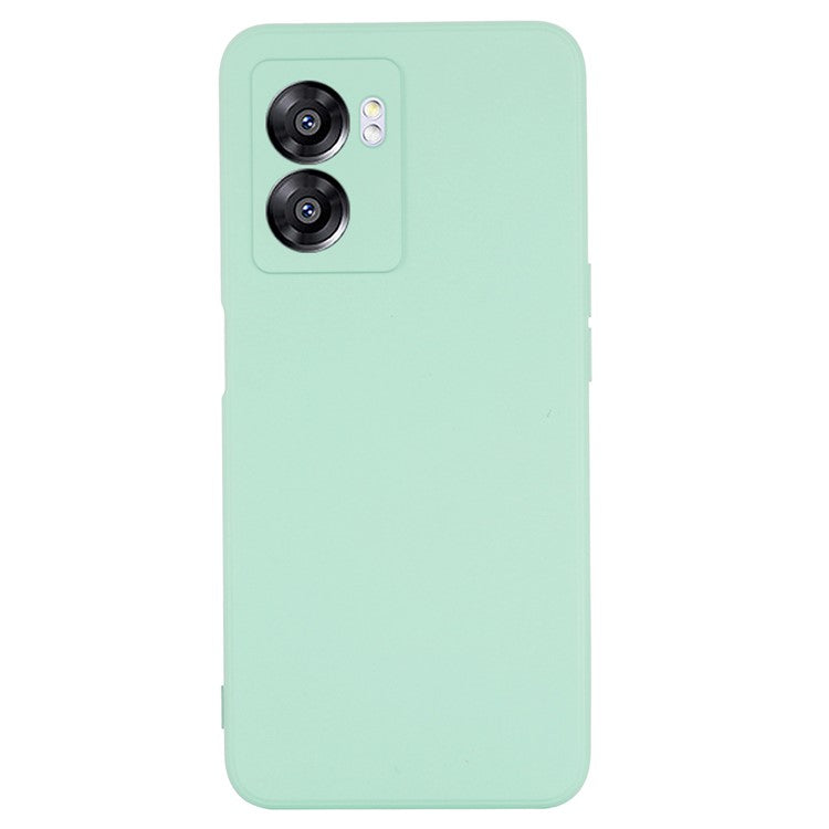 For OnePlus Nord N300 5G Case Liquid Silicone Slim Phone Cover with Wrist Strap - Green