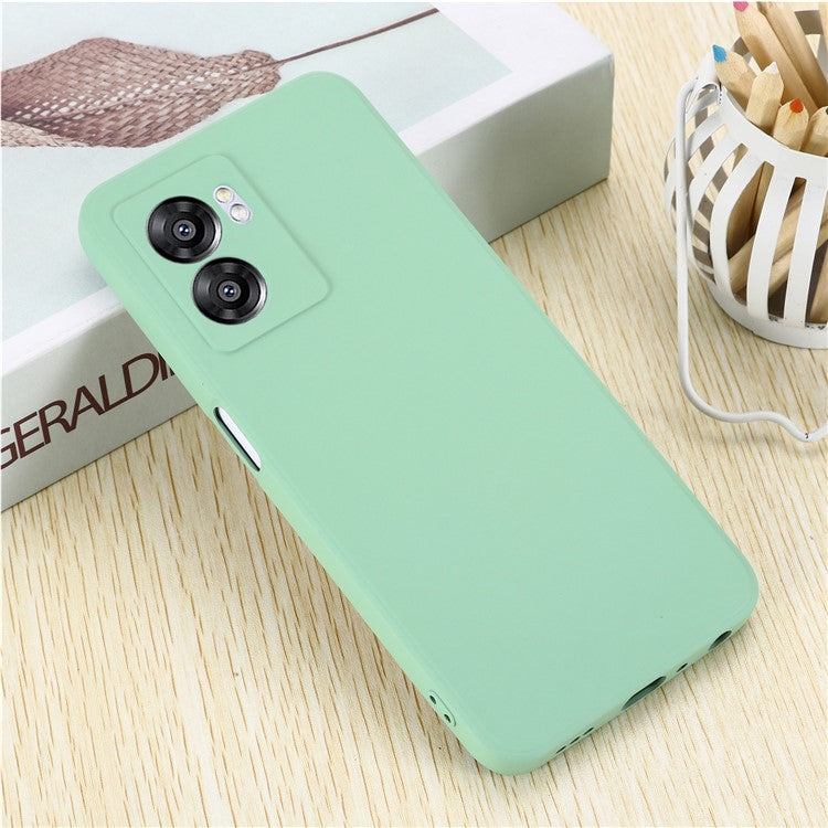 For OnePlus Nord N300 5G Case Liquid Silicone Slim Phone Cover with Wrist Strap - Green