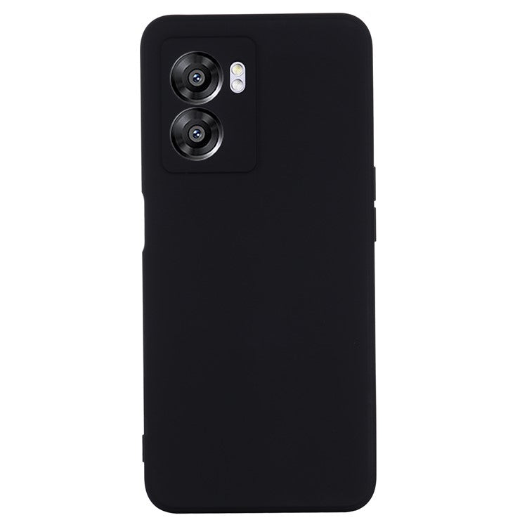 For OnePlus Nord N300 5G Case Liquid Silicone Slim Phone Cover with Wrist Strap - Black