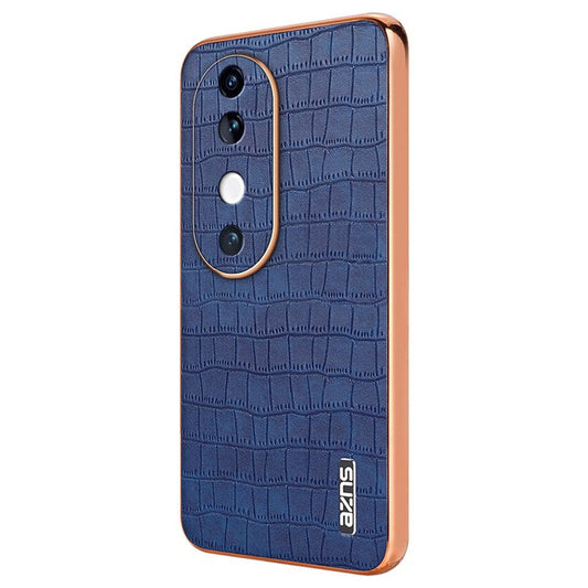 AZNS For vivo S19 5G Case PU Leather Classic Crocodile Pattern Phone Cover - Blue