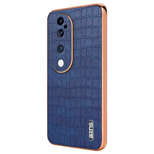 AZNS For vivo S19 Pro 5G Case PU+TPU Electroplating Phone Cover Crocodile Texture - Blue