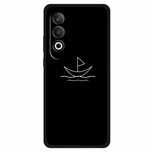 For OnePlus Nord CE4 5G / Oppo K12 Case Shockproof TPU Phone Cover Line Pattern Design - Sailboat