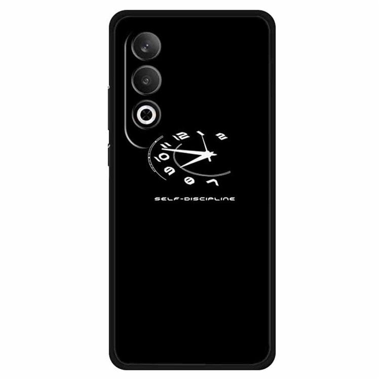 For OnePlus Nord CE4 5G / Oppo K12 Case Shockproof TPU Phone Cover Line Pattern Design - Time