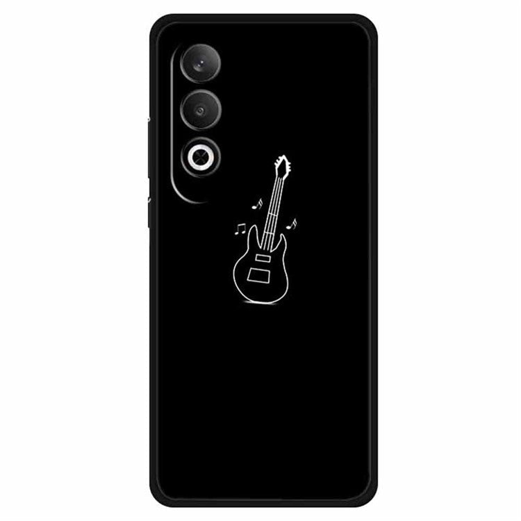 For OnePlus Nord CE4 5G / Oppo K12 Case Shockproof TPU Phone Cover Line Pattern Design - Violin