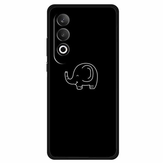 For OnePlus Nord CE4 5G / Oppo K12 Case Shockproof TPU Phone Cover Line Pattern Design - Little Elephant
