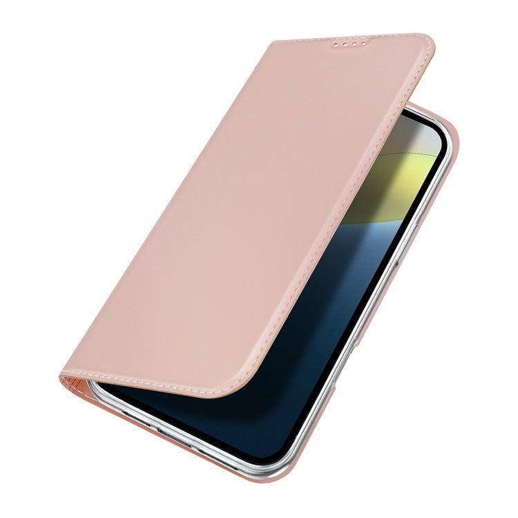 DUX DUCIS Skin Pro Series For iPhone 16 Case Leather Flip Phone Cover with Card Slots - Pink