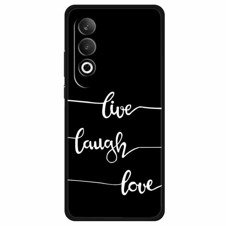 For OnePlus Nord CE4 5G / Oppo K12 TPU Case Pattern Printed Anti-Drop Phone Cover - Live Laugh Love