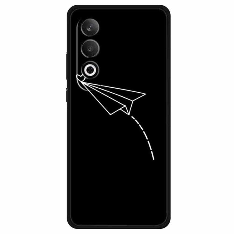 For OnePlus Nord CE4 5G / Oppo K12 TPU Case Pattern Printed Anti-Drop Phone Cover - Plane and Heart