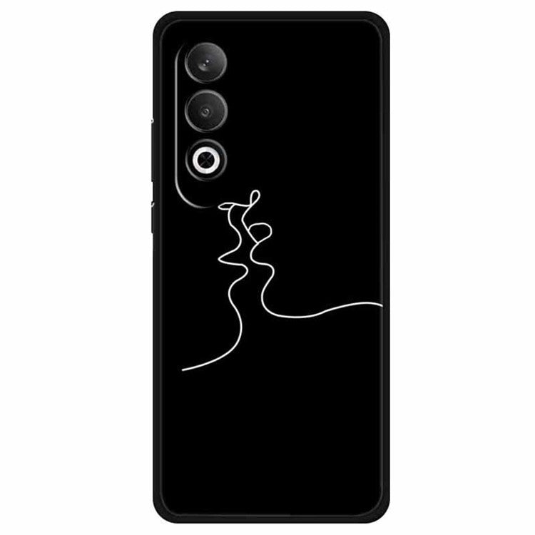 For OnePlus Nord CE4 5G / Oppo K12 TPU Case Pattern Printed Anti-Drop Phone Cover - Abstract Kiss