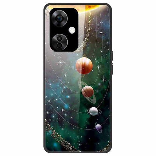 For OnePlus Nord CE3 5G Case Pattern Printing Tempered Glass Cell Phone Cover - Planet