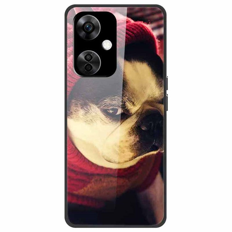 For OnePlus Nord CE3 5G Case Pattern Printing Tempered Glass Cell Phone Cover - Cute Puppy