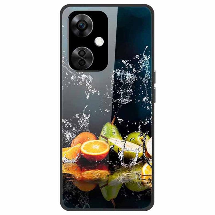 For OnePlus Nord CE3 5G Case Pattern Printing Tempered Glass Cell Phone Cover - Pear