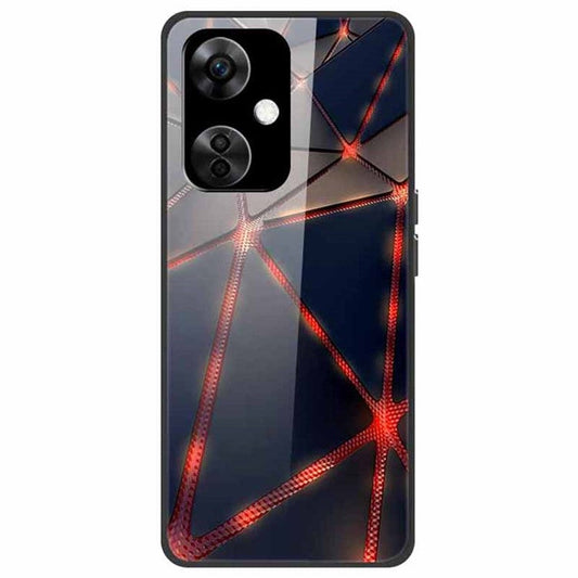 For OnePlus Nord CE3 5G Case Pattern Printing Tempered Glass Cell Phone Cover - Steel Wire