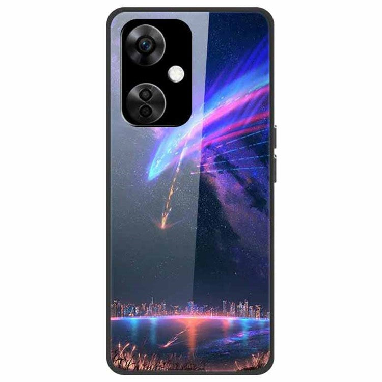 For OnePlus Nord CE3 5G Case Pattern Printing Tempered Glass Cell Phone Cover - City Meteor