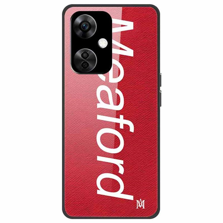 For OnePlus Nord CE3 5G Pattern Case TPU Tempered Glass Shockproof Phone Cover - Meaford