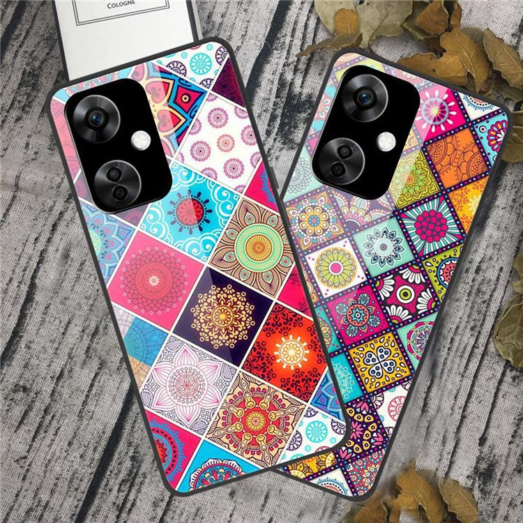 For OnePlus Nord CE3 5G Pattern Case TPU Tempered Glass Shockproof Phone Cover - Meaford