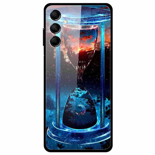 For Samsung Galaxy M14 5G Case Anti-Scratch Tempered Glass Pattern Phone Cover - Starry Funnels