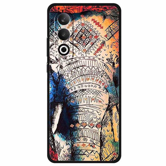 For OnePlus Nord CE4 5G / Oppo K12 Case Pattern Printing Soft TPU Cell Phone Cover - Long-Nosed Elephant