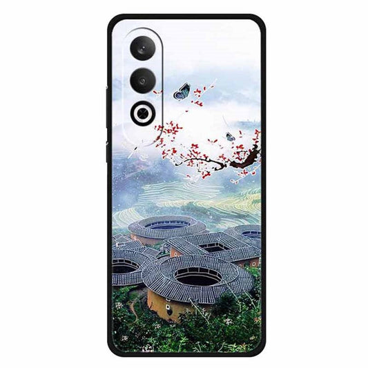 For OnePlus Nord CE4 5G / Oppo K12 Case Unique Pattern Slim TPU Phone Cover - Hakka Earthen House