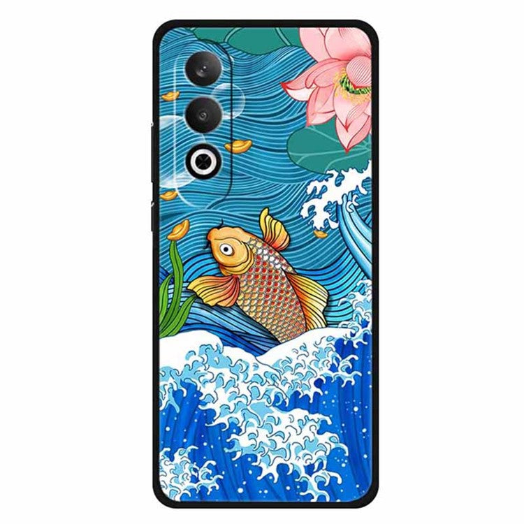 For OnePlus Nord CE4 5G / Oppo K12 Case Unique Pattern Slim TPU Phone Cover - Carp Surfing