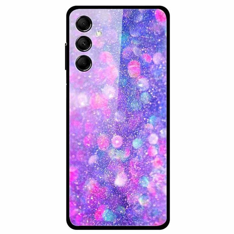 For Samsung Galaxy M14 5G Cell Phone Case Pattern Print Tempered Glass+TPU Cover - Gravel