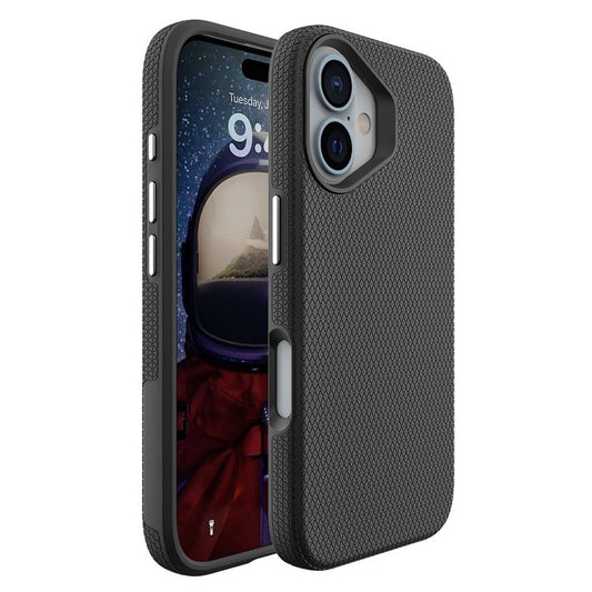 For iPhone 16 Case Compatible with MagSafe Protective TPU+PC Phone Cover - Black