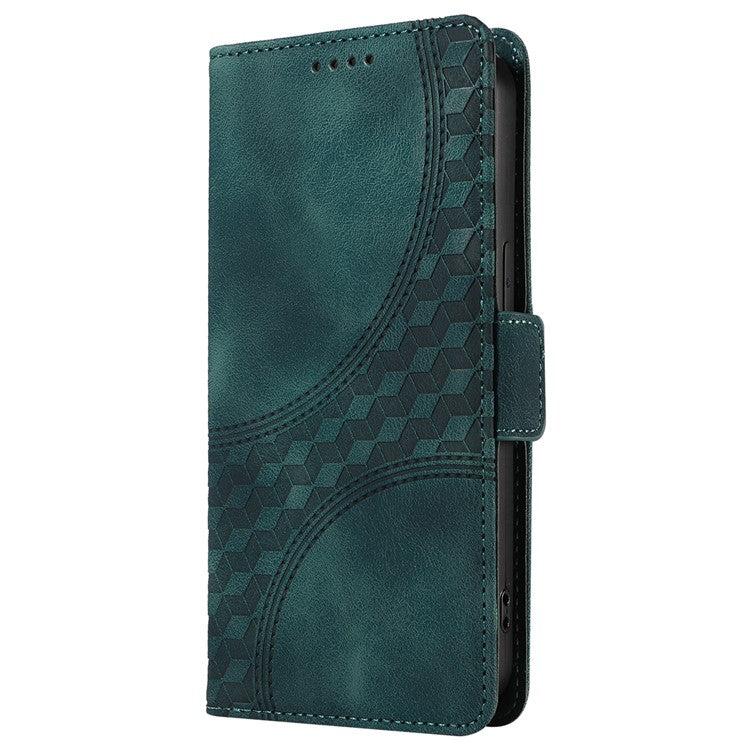 For iPhone 16 Plus Case Rhombus Starry PU Leather Protective Phone Cover -  Green