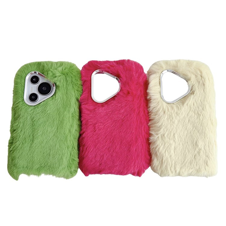 For Huawei Pura 70 Cell Phone Cases Silver Camera Frame Fluffy TPU Cover - Beige