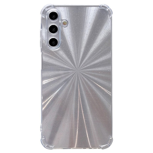 For Samsung Galaxy A54 5G Case Corners Airbag Anti-Fall TPU Phone Cover with Card Paper - Aurora Silver