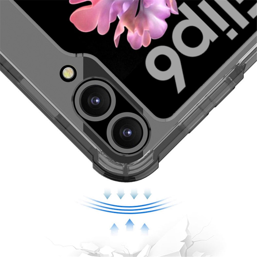 GKK For Samsung Galaxy Z Flip7 FE 5G / Z Flip6 5G Case Ring Holder Kickstand TPU Phone Cover - Transparent Purple