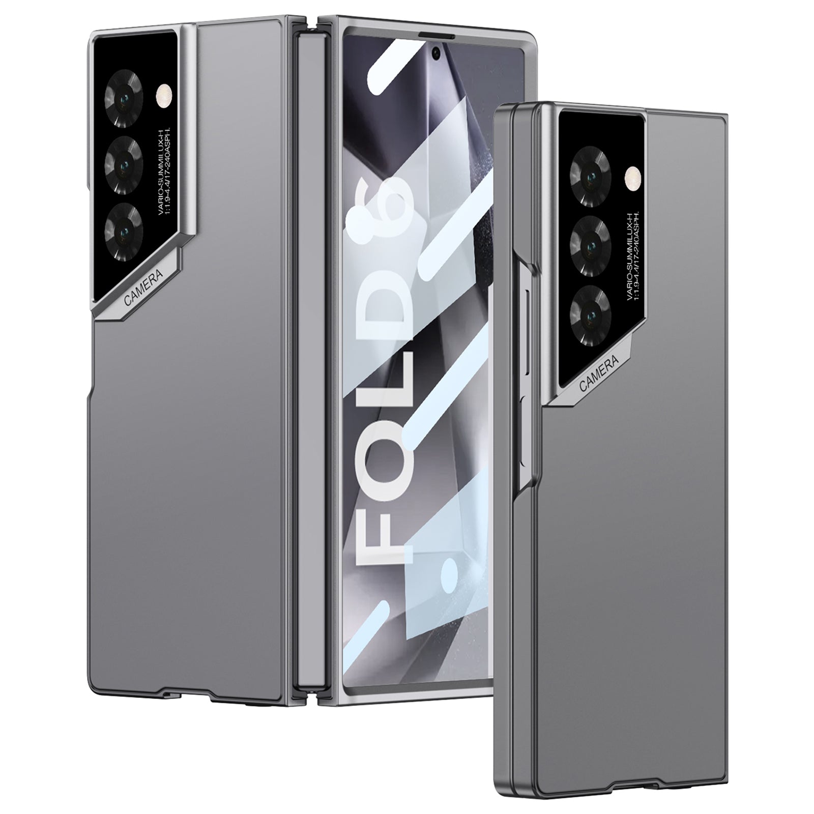 GKK For Samsung Galaxy Z Fold6 5G Case Ultra-Thin PC Phone Case with HD Tempered Glass Screen Protector - Grey