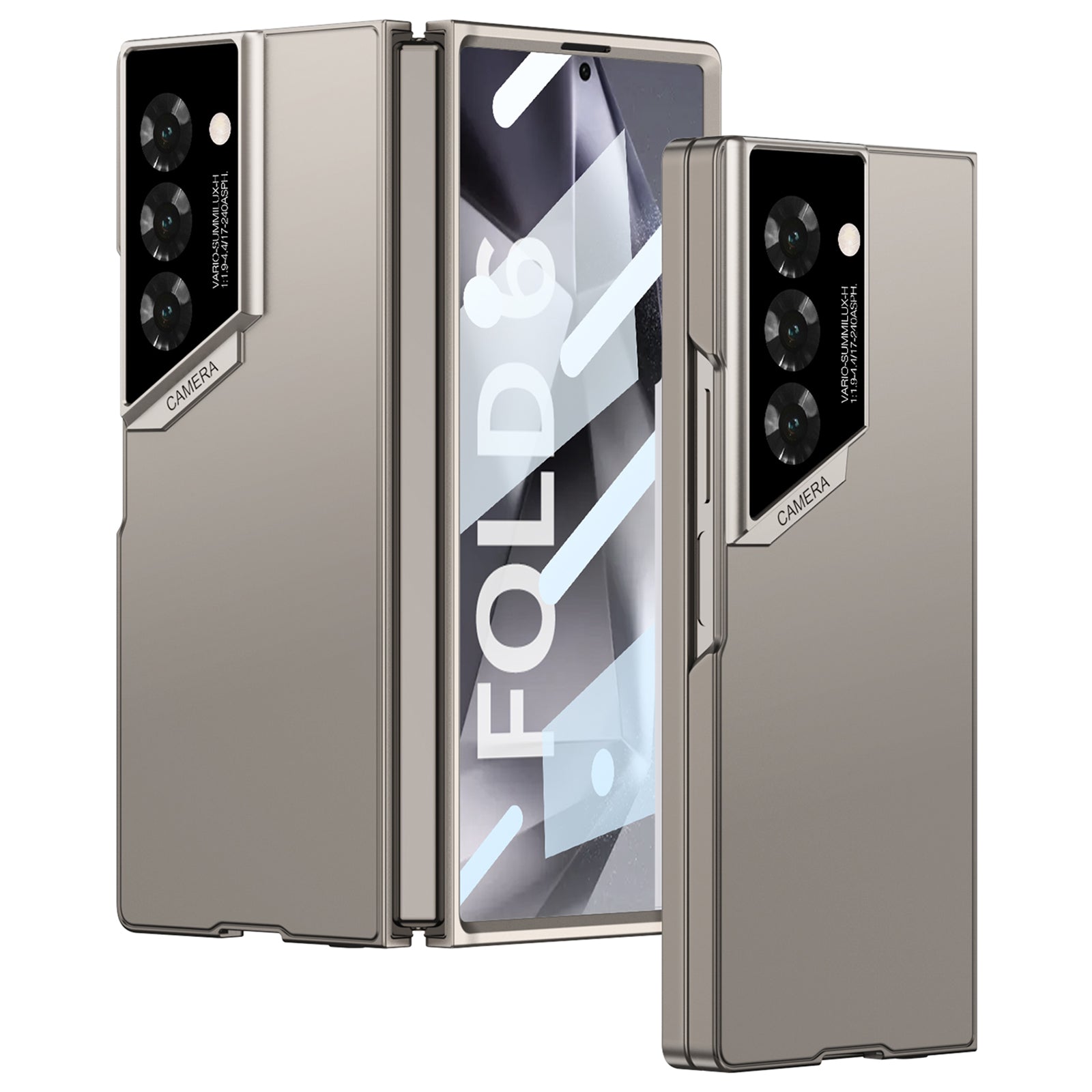 GKK For Samsung Galaxy Z Fold6 5G Case Ultra-Thin PC Phone Case with HD Tempered Glass Screen Protector - Titanium Grey